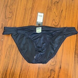 GREY BATHING SUIT BOTTOMS.